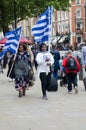 Southern Cameroon protesters with flag in London