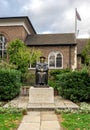 A statue of Sir Thomas More in front of Chelsea Old Church, London, England Royalty Free Stock Photo