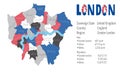 London United Kingdom picture Map vector Royalty Free Stock Photo