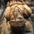 Detail of ancient egyptian mummy in British museum