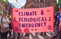 Extinction Rebellion protest London, UK, 24 August 2021 Royalty Free Stock Photo