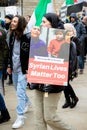 Anti Syrian President Assad protesters march in central London