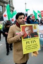 Anti Syrian President Assad protesters march in central London