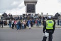 Anti-lockdown protest in Trafalgar Square, London, UK
