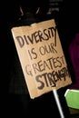 London, United Kingdon - Febuary 20th, 2017: Protesters gather in Parliment Square to protest the invitation to United States Pre