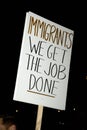 London, United Kingdon - Febuary 20th, 2017: Protesters gather in Parliment Square to protest the invitation to United States Pre