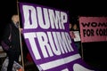 London, United Kingdon - Febuary 20th, 2017: Protesters gather in Parliment Square to protest the invitation to United States Pre