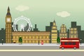 London vector city skyline illustration Royalty Free Stock Photo