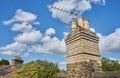 London Victorian house antenna fireplace Royalty Free Stock Photo