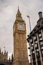 London: View on Big Ben and Westminster Palace. Big Ben is the nickname for the Great Bell of the Great Clock of Westminster, Royalty Free Stock Photo