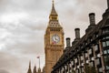 London: View on Big Ben and Westminster Palace. Big Ben is the nickname for the Great Bell of the Great Clock of Westminster, Royalty Free Stock Photo