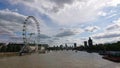 London view - London Eye, Big Ben an other touristattraction Royalty Free Stock Photo