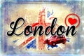 London vintage art design illustration