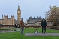 London: World's Tallest Man and Shortest Man meet on Guinness World Record Royalty Free Stock Photo