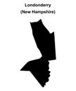 Londonderry outline map Royalty Free Stock Photo