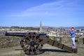 Restored cannon placed on the Derry City Wall