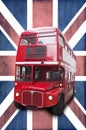 Londoner vintage red double decker bus Royalty Free Stock Photo