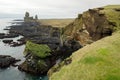 Londrangar Basalt Cliffs in Iceland Royalty Free Stock Photo