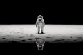 Lone Astronaut In Spacesuit Generative AI