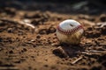Lone Baseball on Pitcher's Mound Royalty Free Stock Photo