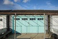 A lone beach cabana in East Hampton New York