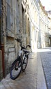 Lone bicycle on Bordeaux side street