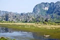 Lone Boat in Reflections of Ninh Binh