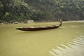 A lone boat in Umngot river Dawki, Meghalaya