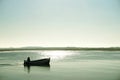 Lone boatman Royalty Free Stock Photo