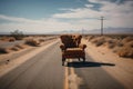 lone chair on a deserted urban street creates a metaphorical image of loneliness