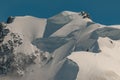 Lone climber on Mont Blanc