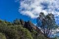 Lone climber on a remote high peak