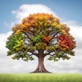 Lone colorful tree