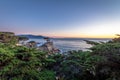 Lone Cypress tree view at sunset along famous 17 Mile Drive - Monterey, California, USA Royalty Free Stock Photo