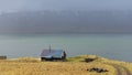 Lone farm house by the shoreline in Iceland Royalty Free Stock Photo