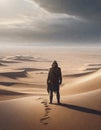 Despair of a Lonely Figure in the Vast Desert