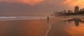 Lone Fisherman on a Beach in Gold Coast, Austalia