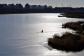 Lone fishernan on the ice, Silent lake, BeiTong Fort.