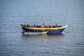 A lone fishing boat being prepared for next mission