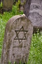 Lone headstone on a jewish cemetary Royalty Free Stock Photo