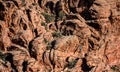 Lone Hiker in rugged mountains