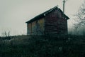 Lone house in rural scenery