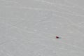 Lone ice fisherman Lake Altoona Wisconsin