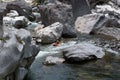 Lone kayaker on the rapids of cangrejal river honduras