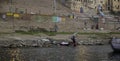 A Lone Laundryman in the River Ganges