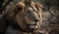 The lone lion lies panting after the chase Creating using generative AI tools