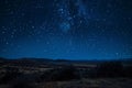 Stargazer in Vast Desert Night, AI Generated Royalty Free Stock Photo