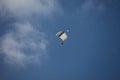 Lone paraglider in the sky