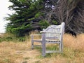 Lone park bench Royalty Free Stock Photo