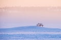 Lone Picnic Table In Snow on Frozen Lake, Yellowknife